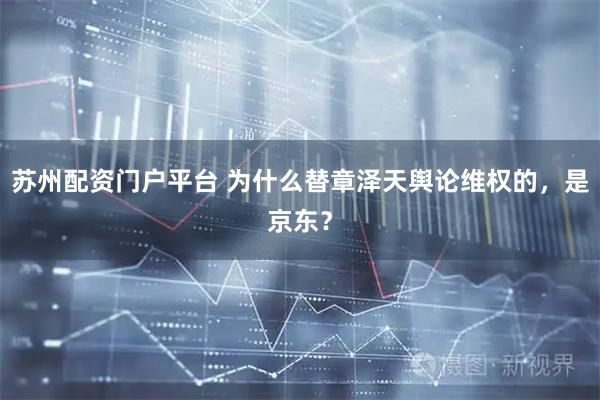 苏州配资门户平台 为什么替章泽天舆论维权的,是京东?