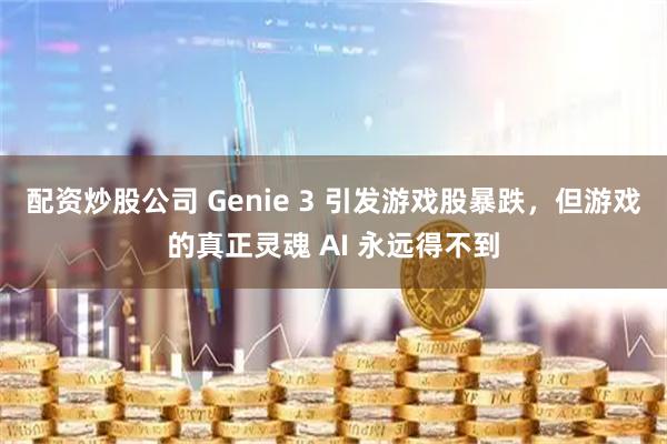 配资炒股公司 Genie 3 引发游戏股暴跌，但游戏的真正灵魂 AI 永远得不到